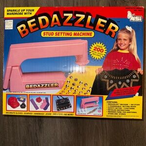 Vintage 90's BEDAZZLER Stud Setting Machine COMPLETE Studs Instructions